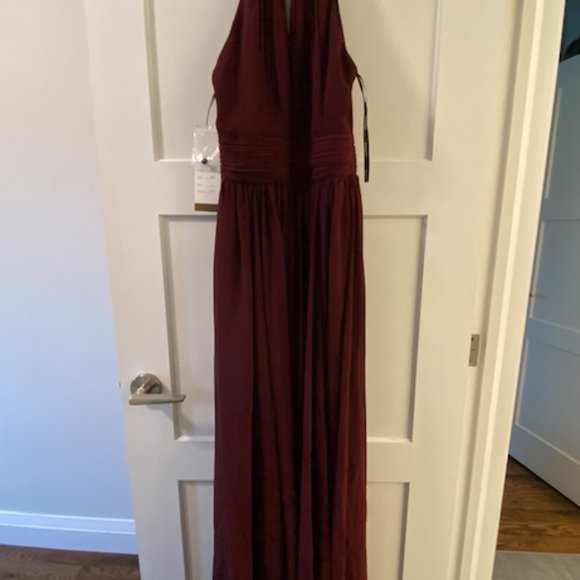 Unworn & Unaltered Bridesmaid Keyhole Dress -Bill Levkoff - Picture 1 of 5